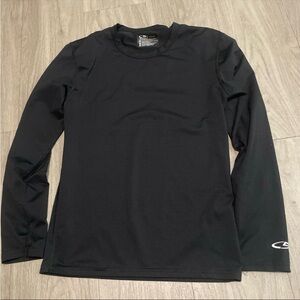 Champion Men's Black Long-Sleeve Crew Performance Tee